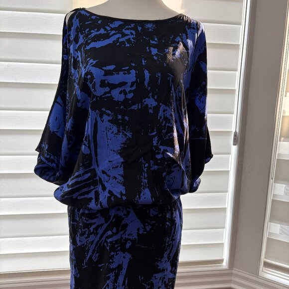 Nicole Miller Blue/Black Dress - Size S - Picture 1 of 16